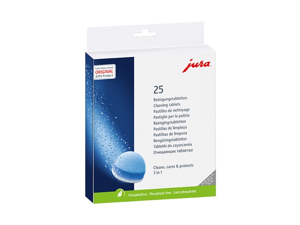 Jura 3-Phasen-Reinigungstabletten, 1 Blister à 25 Stück,